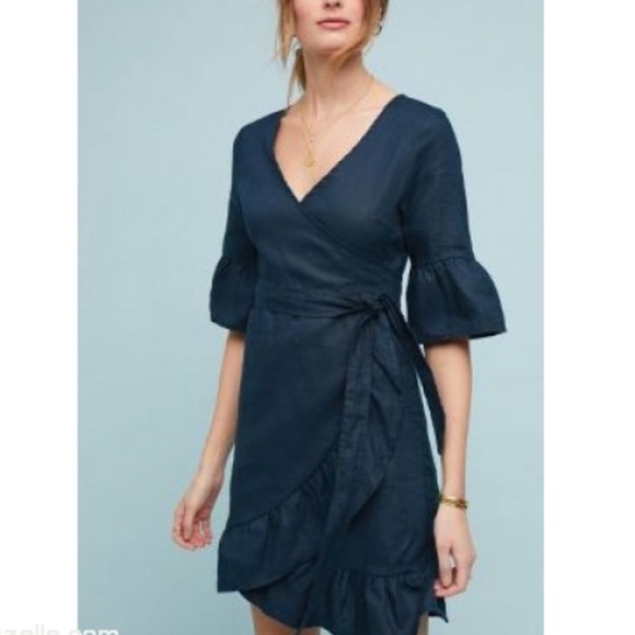 Anthropologie Dresses & Skirts - NWT 4our Dreamers Anthro Talulah Linen Wrap Dress